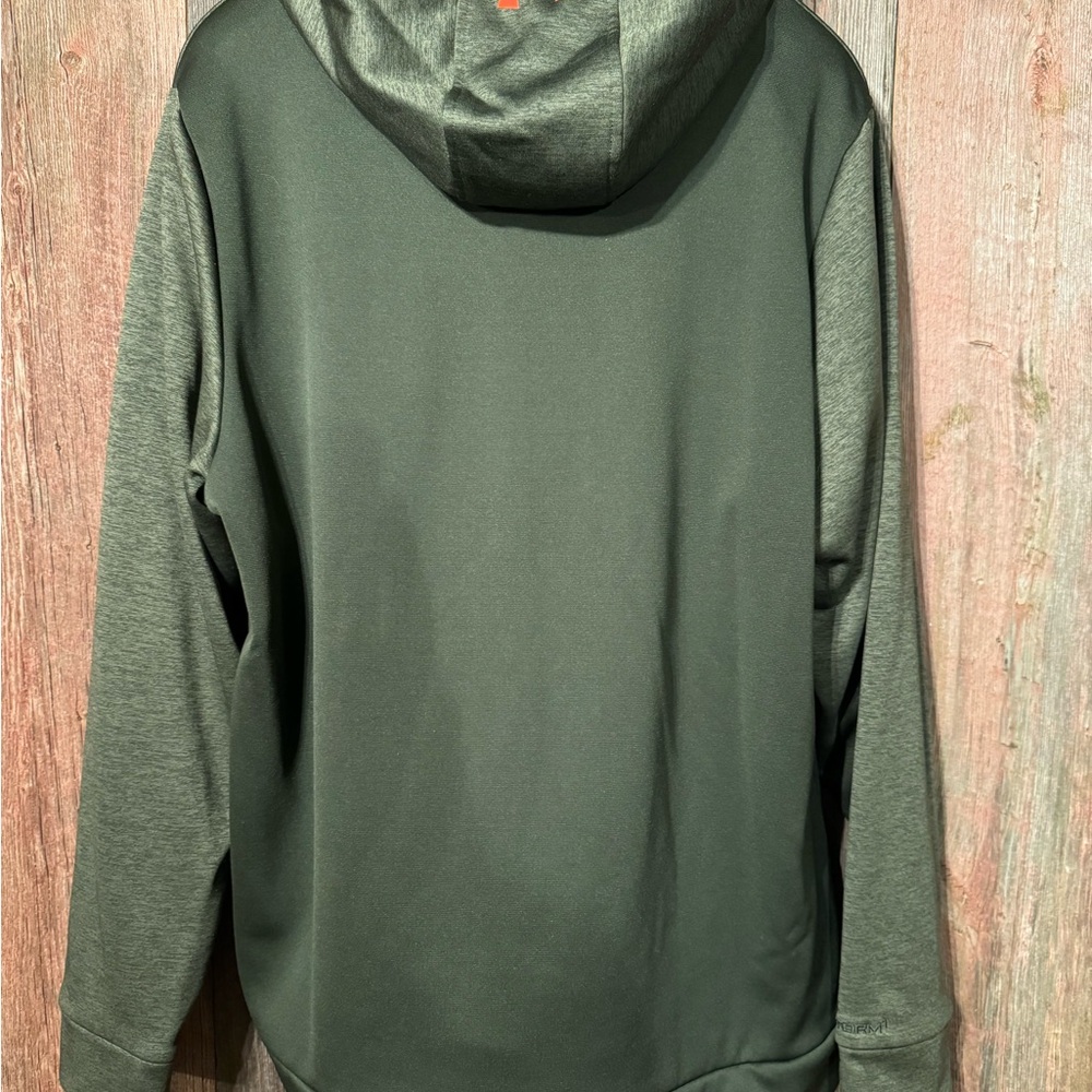 Under Armour Mens Rival Fleece Hoodie NWOT Size Large Green/Orange - Picture 4 of 8